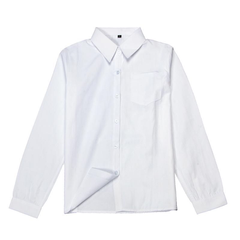 

Женская рубашка с длинным рукавом и острым воротником в стиле JK для студентов и рабочей одежды (Весна осень) M