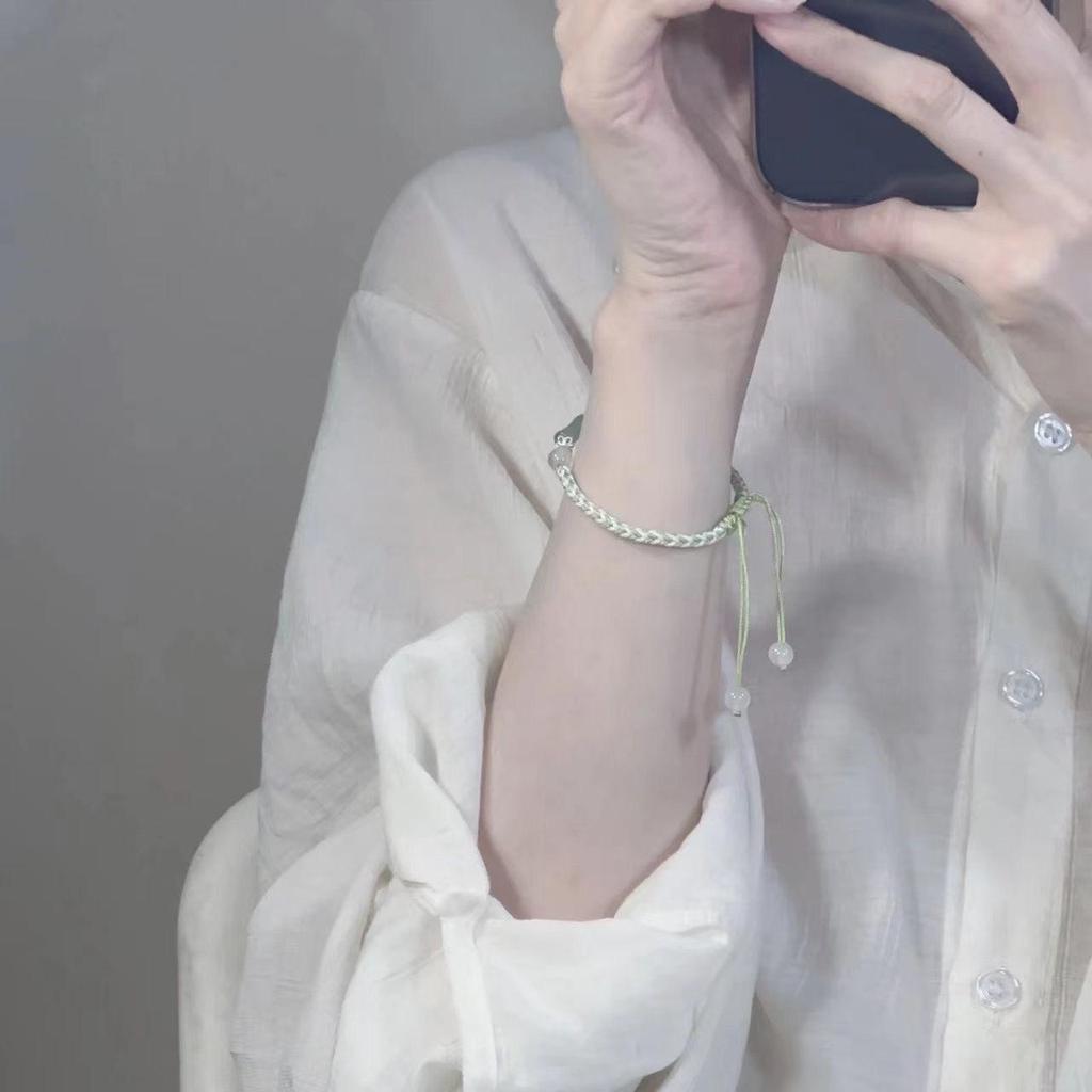 Bamboo Joint Couple Hand Rope - Handmade Woven Bracelet, Perfect Birthday or Valentine's Gift for Boyfriend/Girlfriend.