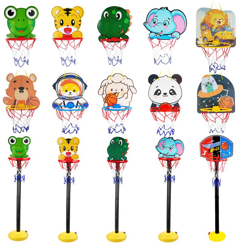 Cartoon Style Adjustable Indoor Basketball Hoop for Kids with Free Shipping