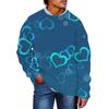 Men's Valentine's Day Print Faux Sweater, Crewneck Sweatshirt, Loose Long-sleeved Top