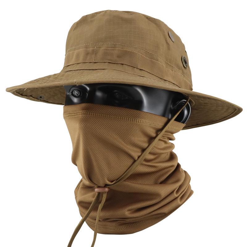 Camouflage Tactical Bucket Hat Set - Outdoor Fishing & Sun Protection Breathable Hat for Men