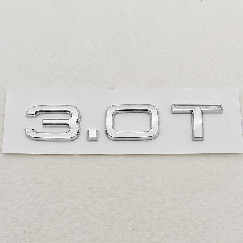 3D ABS Car Letters Logo 1.8T 2.0T 3.0T Rear Trunk Badge Emblem For Audi A3 A4 A5 A6 A7 A8 Q2 Q3 Q5 Q7 Q8 Car Sticker Accessories
