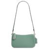 Penn 21 Silver Trim Detachable Shoulder Strap Turnlock Zipper Closure Leather Shoulder Bag Small Women Shoulder Bag Sea-Blue CM581-LHAQM