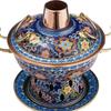 Qiu Qiao 20cm Cloisonné Copper Hot Pot