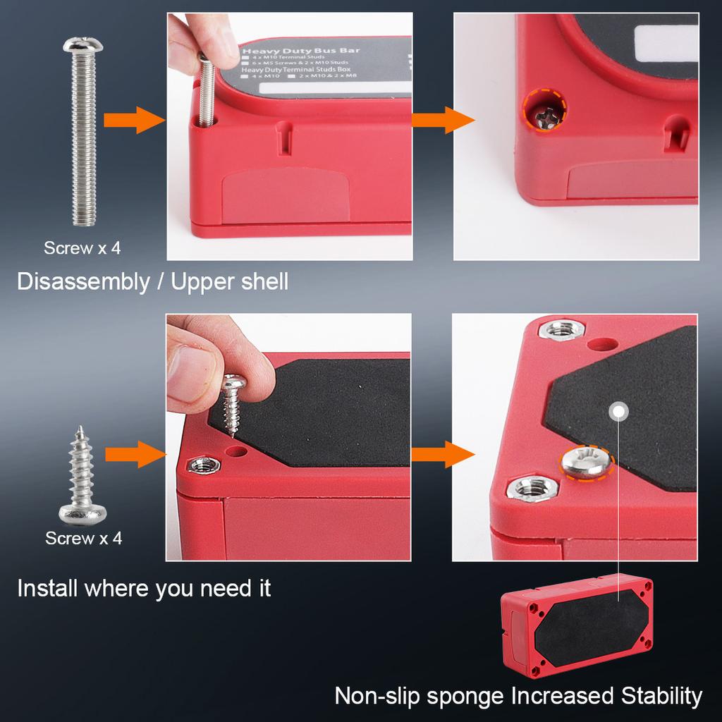 Universal 12/48V 300A Heavy Duty Power Distribution Block Module Design Marine Bus Bar for Truck for Car for Boat