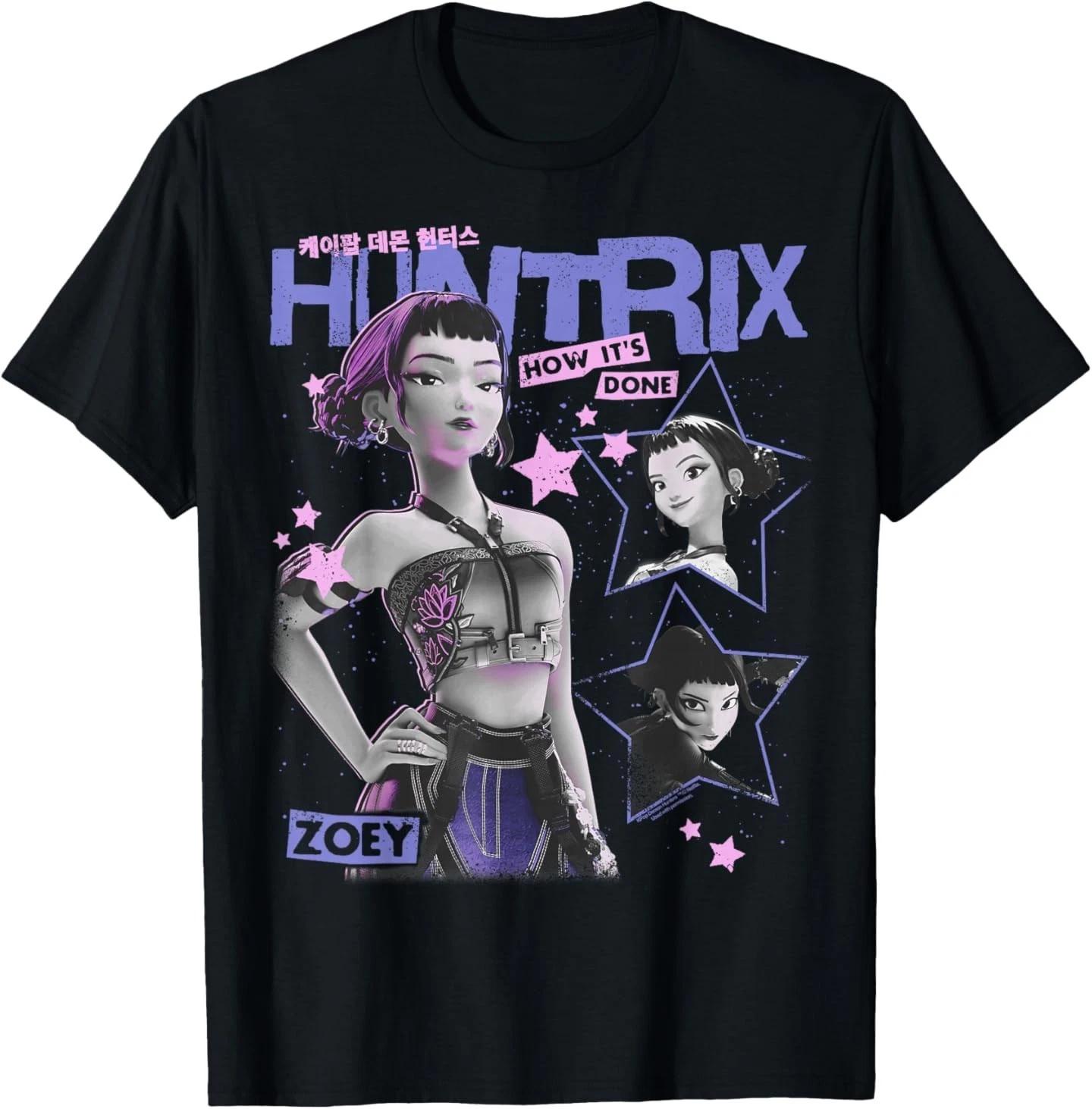 Kpop Demon Hunters Zoey Vintage Y2K Style Poster T- Shirt S