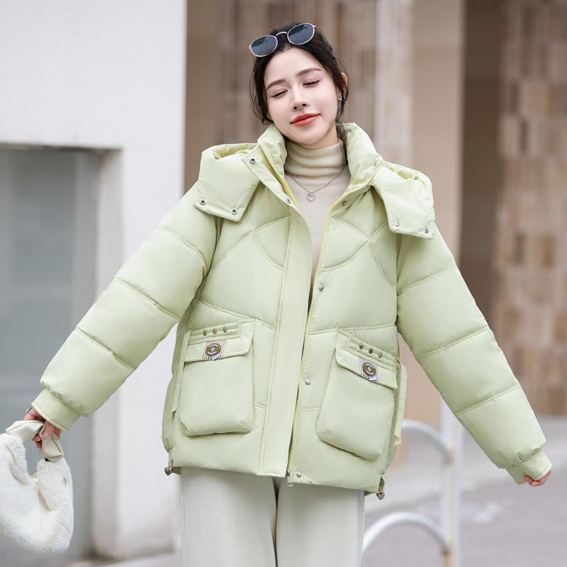 Anti-season thickened cotton-padded clothes women's short loose ins Hong Kong style down cotton-padded clothes student cotton-padded jacket new year