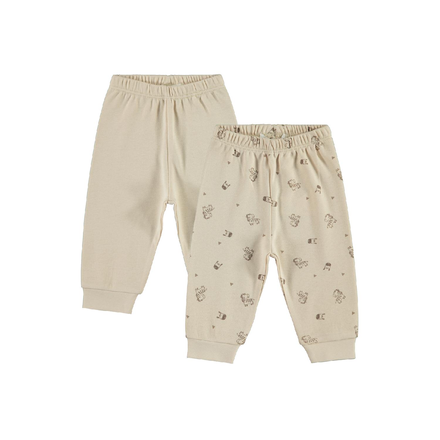 

Комплект из 2 штанов для мальчика без пинеток, 1–9 месяцев, цвет слоновой кости