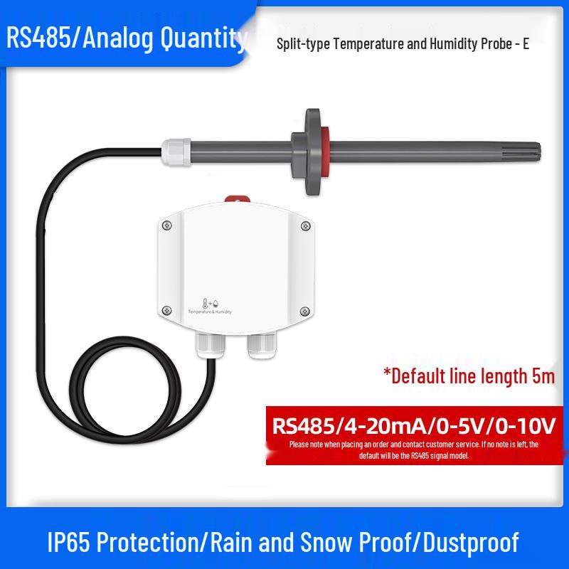 High Precision RS485 Duct Temperature & Humidity Sensor with Display for Industrial Air Conditioning