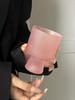 Creative Frosted Glass Cup Sweet Cone Design Home Use Aosphere Feeling Girl Heart Glass Cup Fairy Sle Pink
