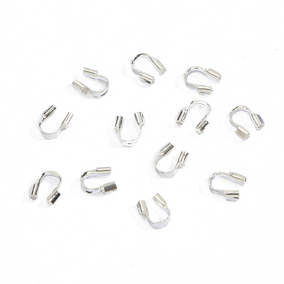 

Ручная работа U-образный протектор кабеля концевая заглушка для DIY ожерелья и браслета аксессуары. 4x4mm 100pcs/pack