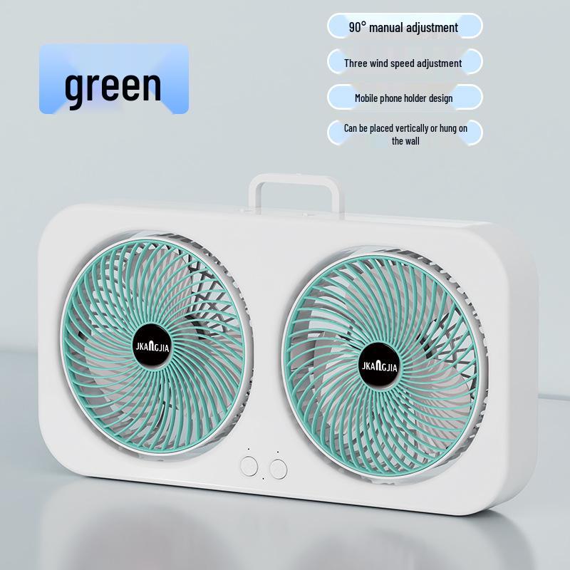 2026 Mini USB Rechargeable Wall-Mounted and Desktop Fan for Dorms and Homes