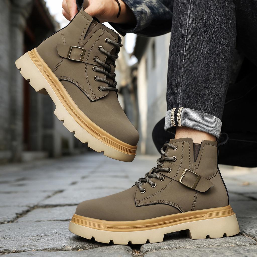 Unisex Martin Boots High Top Shoes Winter Walking and Commuting Casual Outdoor Travel Seasonal Everyday Footwear Sizes 39-44