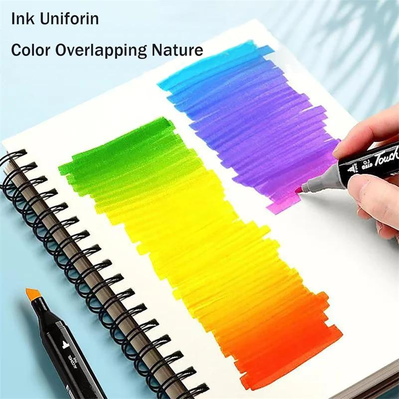 36/48 Colors Dual Tip Alcohol Art Markers Set, Professional Sketch Pens for Drawing/Sketching/Manga, Makers for Adult & Students