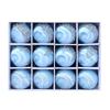 Silk Thread Wave Christmas Balls – Hand-painted Tree Ornaments, 6cm, Set of 12