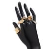 Fashionable Sturdy Metal Geometric Rings Set with Stylish Gemstones Portable for Fashion Women Ladies Casual Wear