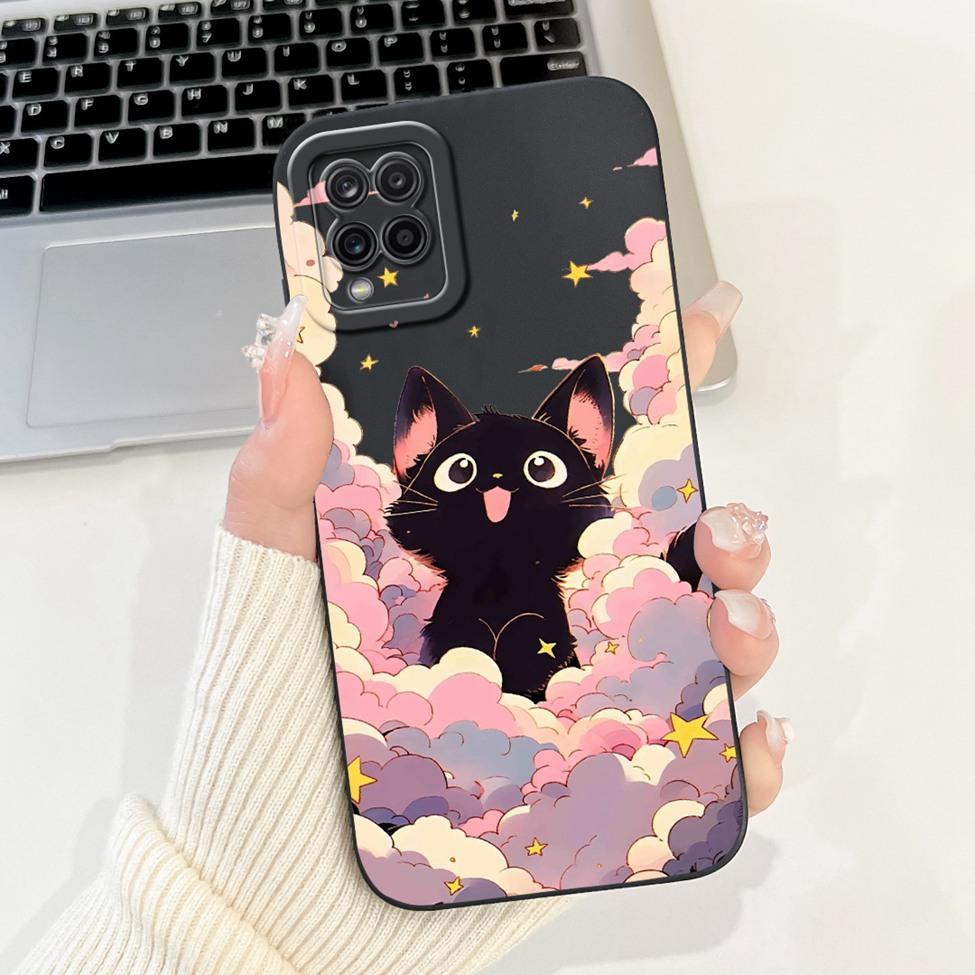 Funda For Samsung A12 Case A125F Silicone Cute Kawaii Luxury Fashion Flowers Cover For Samsung Galaxy A12 Phone Case Shockproof