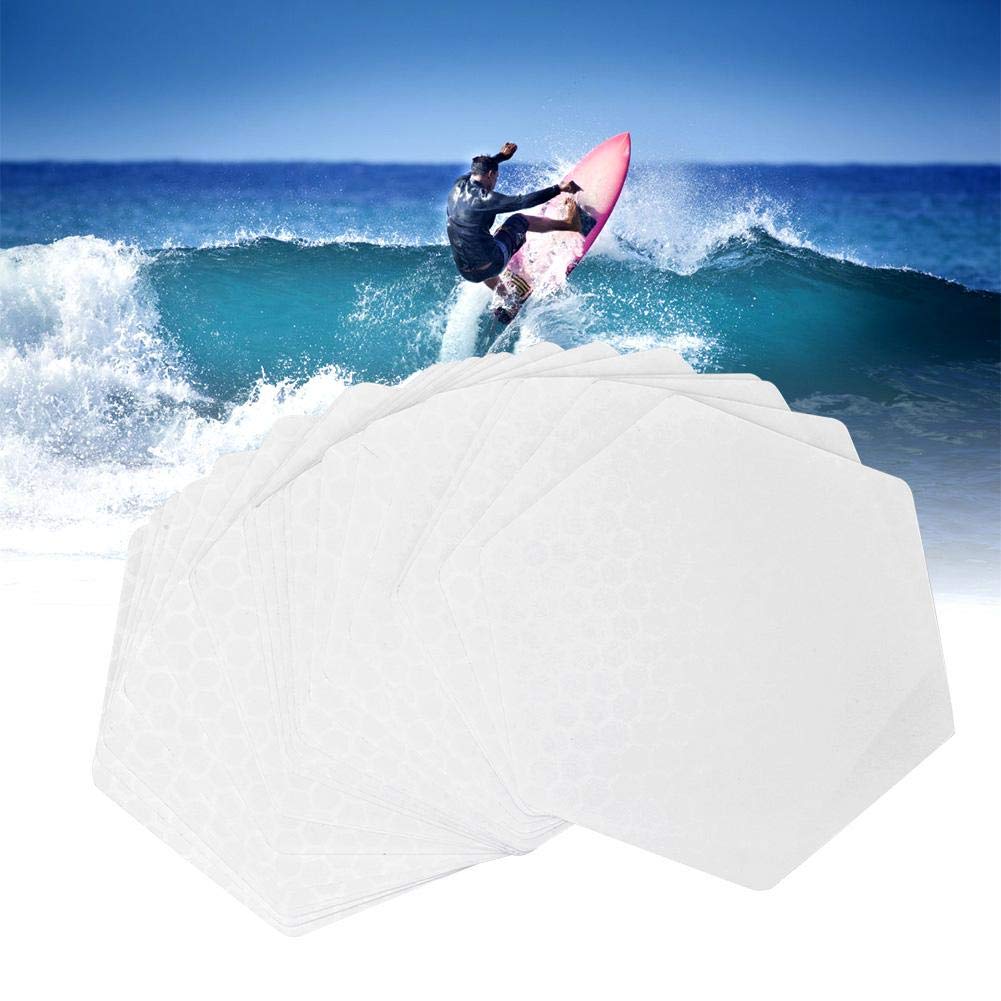 Set of 20 Silicone Surfboard Traction Pads, Paddleboard Non-Slip Mats with Honeycomb Holes, Deck Pads for Surfboards, Shortboards, and Longboards