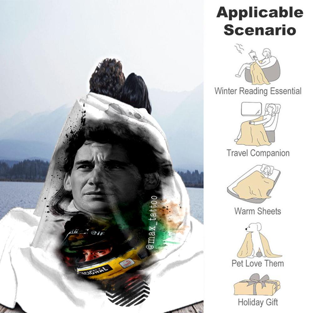 Ayrton Senna Blanket, High quality Comfortable for All Seasons, Home Decor, Warmth and Comfort