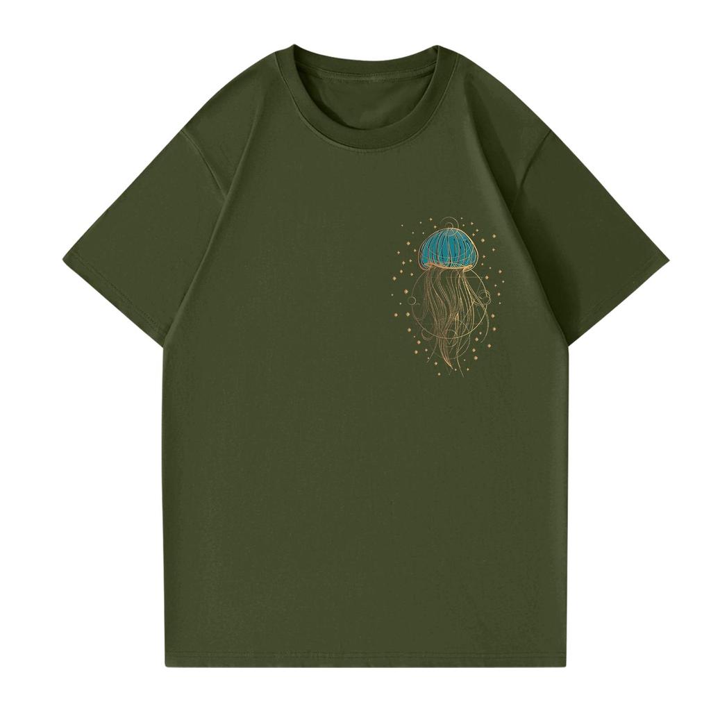 Women's Round Neck Printed Short,sleeved T,shirt Top