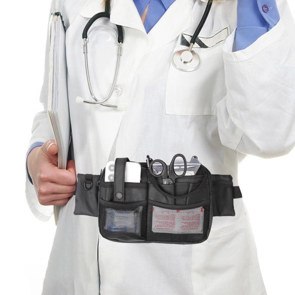 Durable Multi-Pocket Nurse Tool Bag - Portable Medical Care Waist Storage