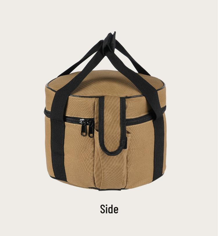 Mountain Outdoor Cooking & Tableware Set with Anti-Collision Gas Tank and Hand-Held Picnic Storage Bag.