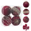 8CM Velvet Wrapped Christmas Ornament Ball with Gold Powder 
