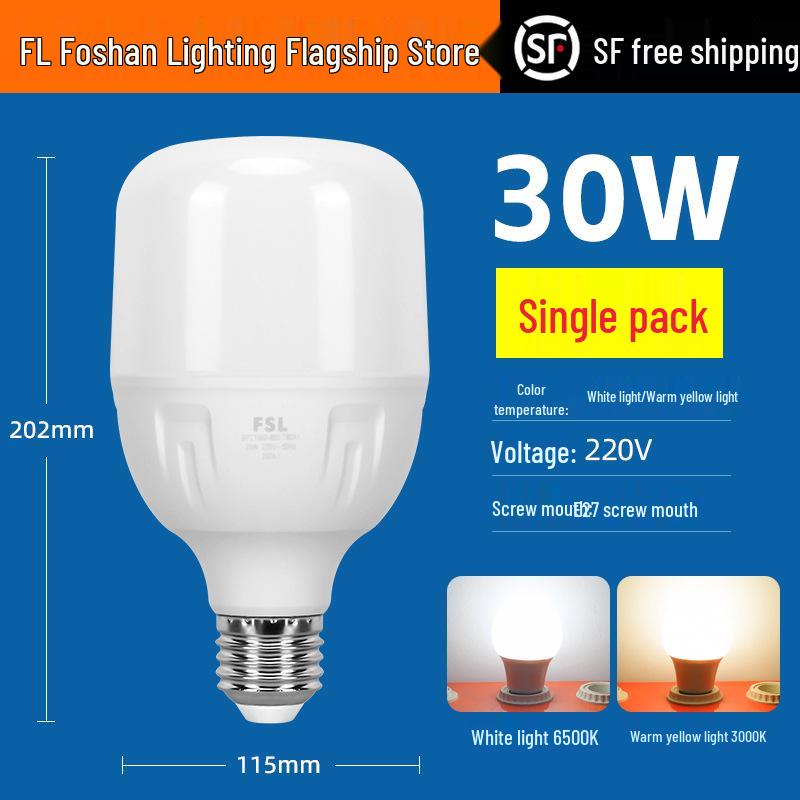 Energie sparende LED-Glühbirne, E27-Schraubfassung, superhelles warmweißes Licht für die Heimbeleuchtung.