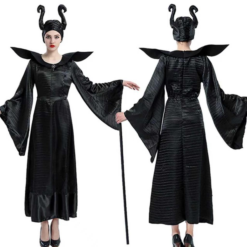 [Anewslan] Maleficent Deluxe Costume, Adult Costume, Villain, Dark Witch, Shrine Maiden, Queen, Cosplay Costume