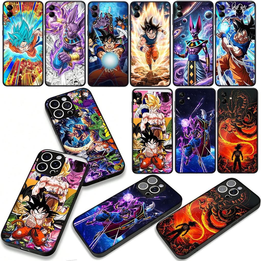 Phone Cover for Apple iPhone 16 15 14 Plus 13 12 Mini 17 Pro Max + 16E Air 16+ ProMax Case Beerus Whis Dragon Gokus Ball Casing