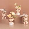 1/4Pcs Cute Fairy Flower Pot Resin Figure Planter Flower Pot For Plant Resin Ornament For Desktop Home Office Decor
