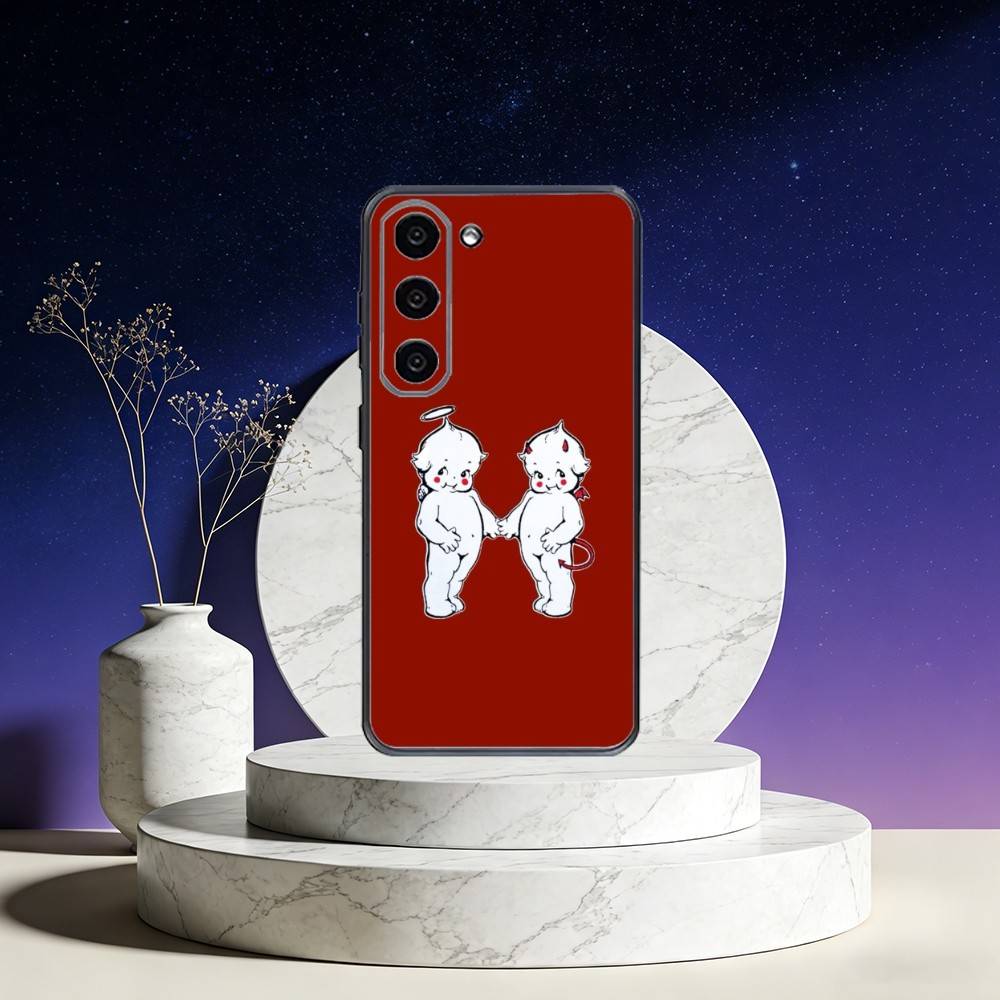 Kewpie Cute Angel baby Phone Case For Samsung Galaxy A73,A72,A71,A70,A53,A52,A51,Others Soft Black Cover