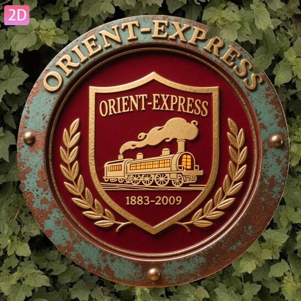 

Vintage Orient Express Tin Sign 8x8 Inch Retro Metal Plaque Wall Art Home Bar Cafe Garage Decor 20x20 разноцветный