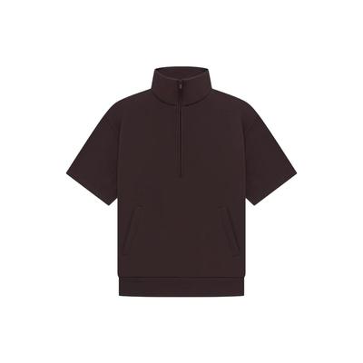 Essentials Drop 2 SS23 Long Sleeve Half-Zip Mid-Length Sweatshirt Men Tops Off-Black 192BT224310F