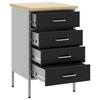 Workbench with Drawers Black and Gray 50 x 55 x 85 cm