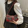 Temperament belt solid color new fashion texture casual simple shoulder crossbody handbag