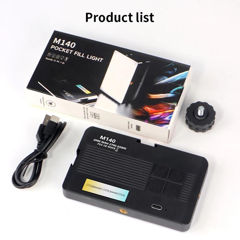 

Светодиодный уличный светильник 2700-6500K с двойной цветовой температурой, карманный светильник с RGB-подсветкой, перезаряжаемый портативный небольшой светильник M140(LED)