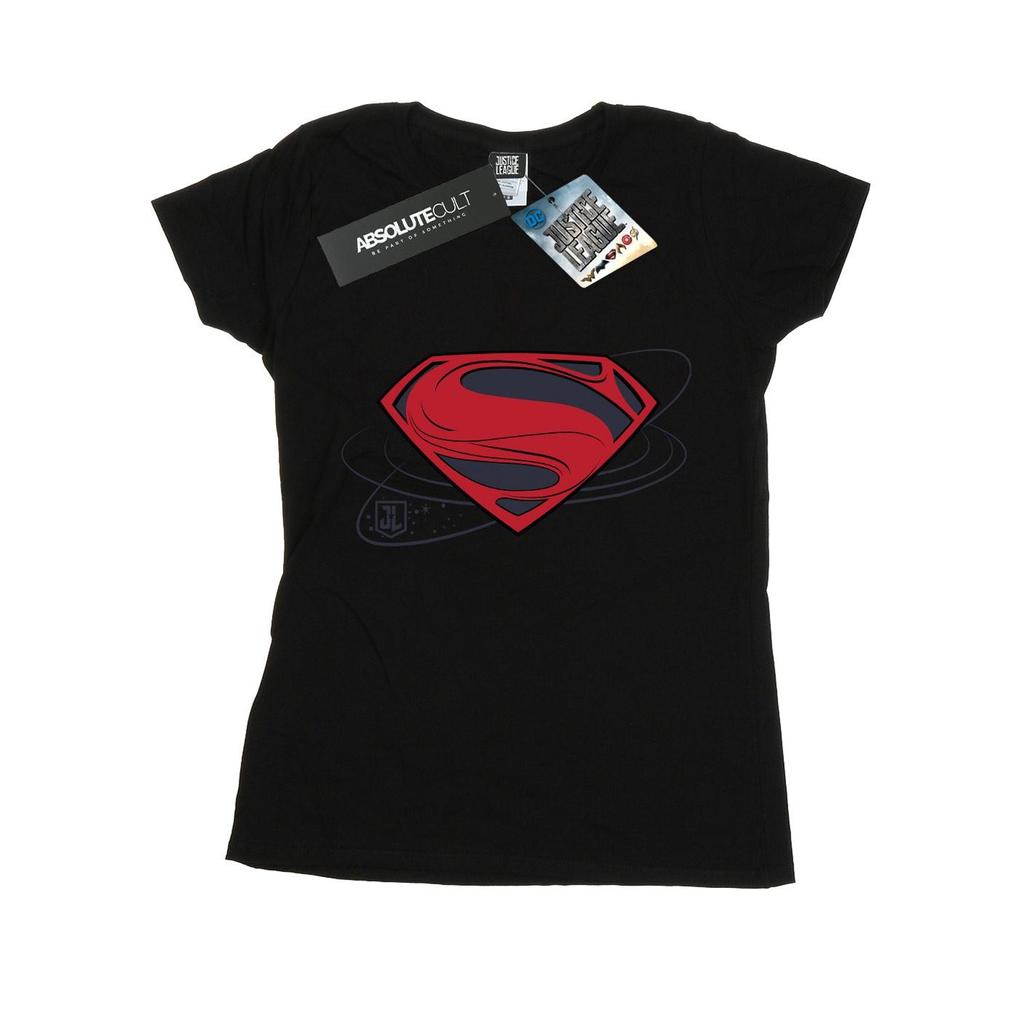 DC Comics Womens/Ladies Justice League Movie Superman Logo Cotton T-Shirt