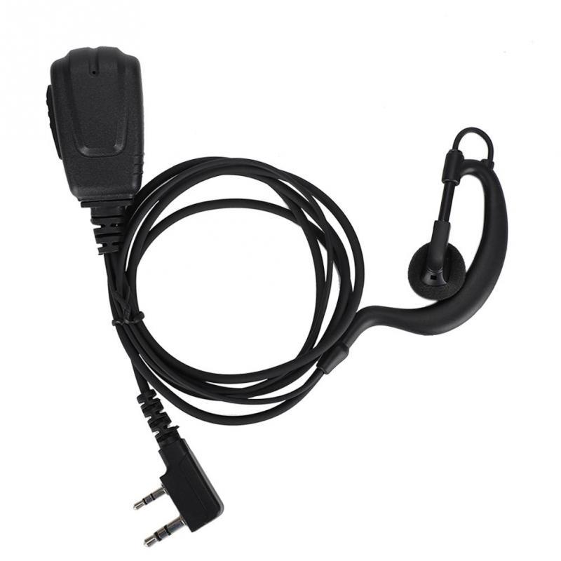 Radio Headphone 2Pin Plug K Head Headset Built-in Line Microphone for Motorola Radio Security Door Supervisor Large PTT Button Walkie Talkie Earphone K-Head Walkie Talkie Headset