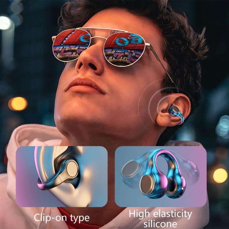 Touch Control Wireless Headsets Bone Conductions Headsets with LED Display and Long Lasts Battery for Outdoor Use