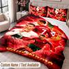 Cristiano Ronaldo Bedwäsche-Set mit Aufdruck Benutzerdefinierter Name Text 1 Bettbezug 2 Kissenbezüge Für Schlafzimmer