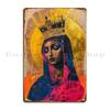 Mother Mary Queen Of The Universe Metal Plaque Poster Personalized Living Room Garage Pub Mural Wall Plaque Tin Sign Poster