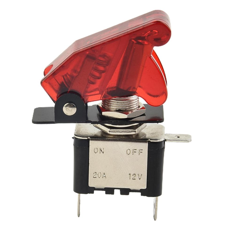 Toggle Switch LED On-Off RED SPST Safety Single Pole