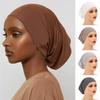 High Elastic Modal Cotton Jersey Hijab Cap Women Muslim Inner Caps Turban Bottom Hat Small Hat Underscarf Headscarves Headband
