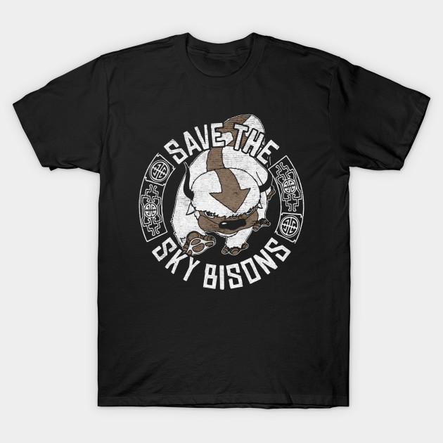 

Men Black Print T-shirt Save The Sky Bisons Avatar No-Cut Transfer Paper Print Cotton Tshirt L чорний