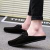 Summer Bowknot Half Shoes For Men Dress Shoes Mules Man Slides Leather Casual Shoes Backless Loafers Slippers Flats Sandals 2025
