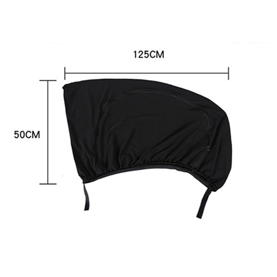 

2Pcs Car Front Side Window Sun Shade Mesh Cover Breathable UV Bug Block 125*50cm