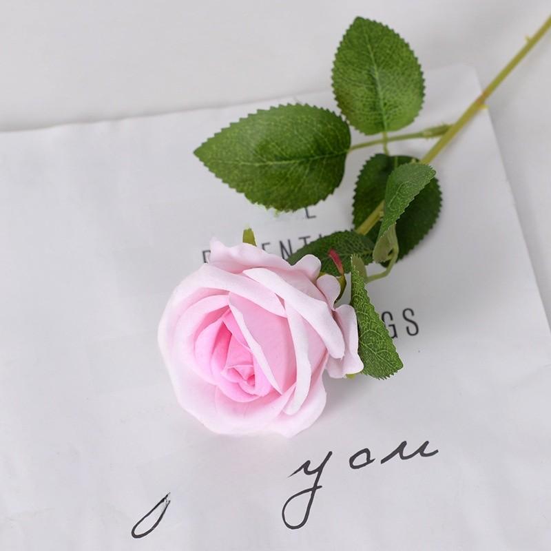Single Velvet Strand Rose Simulation Flower Table Decor And Special Occasions