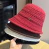 Korean Style Irregular Knitted Fisherman Hat for Women New Autumn and Winter Large Head Circumference Plush Warm Hat Basin Hat Trendy
