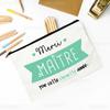 Thank Teacher Print Pencil Case Large Capacity School Stationery Supplies Storage Bags Travel Wash Organizer Gift For Teacher